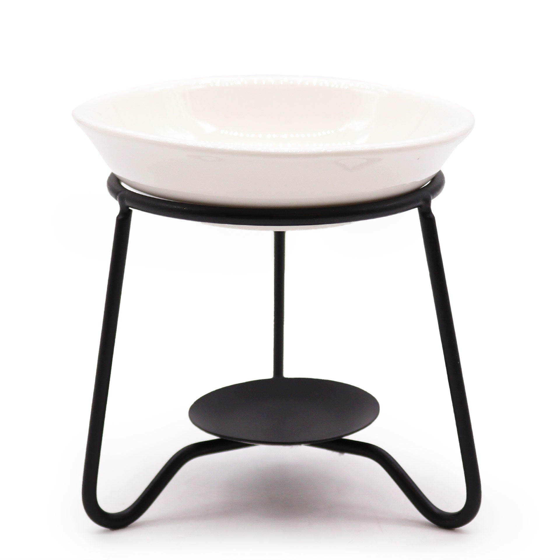 Keramisk og Metall Voksbrenner – Enkel og Elegant Holder-1
