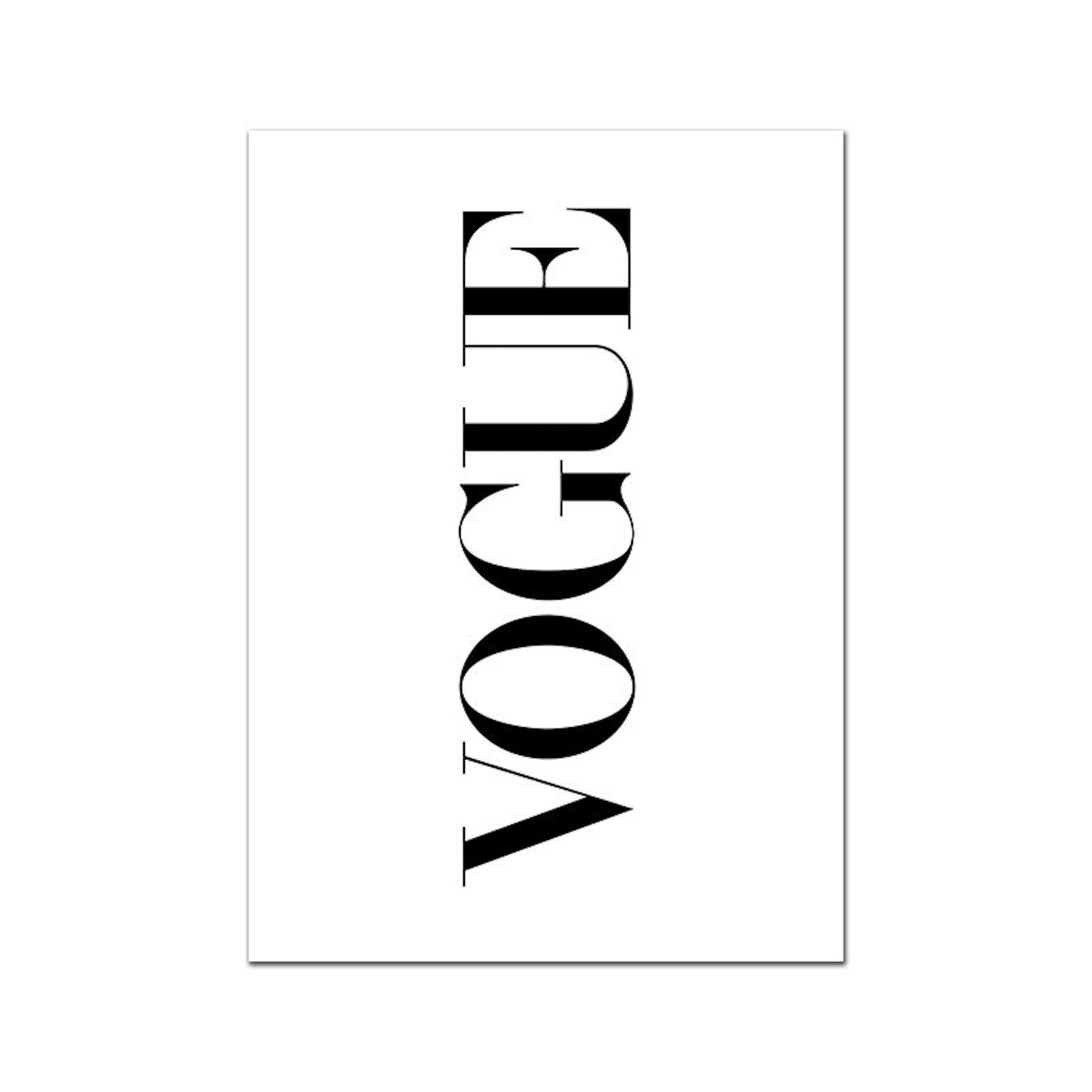 Svart-hvitt Plakatsett – Kate Moss Vogue Vintage-6